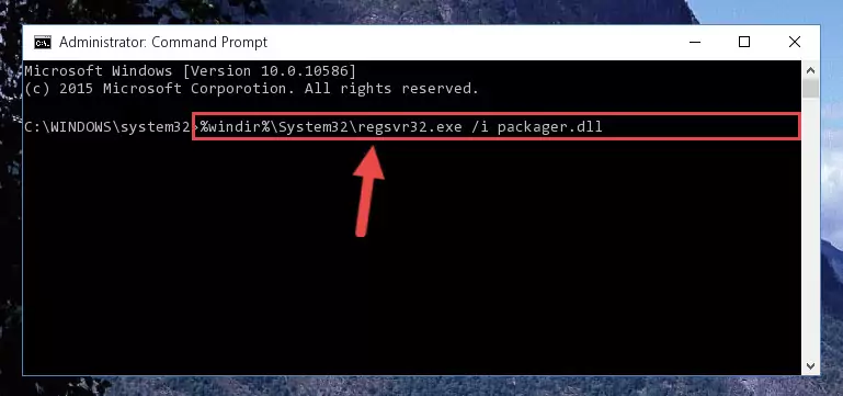 Reregistering the Packager.dll library in the system (for 64 Bit)