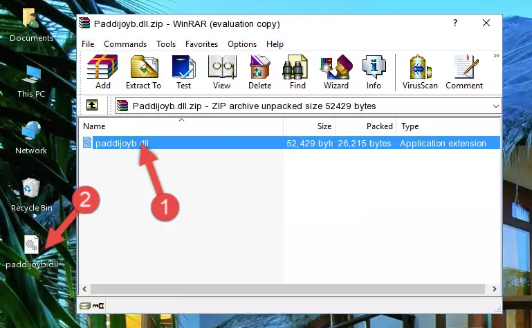 Copying the Paddijoyb.dll file into the file folder of the software.