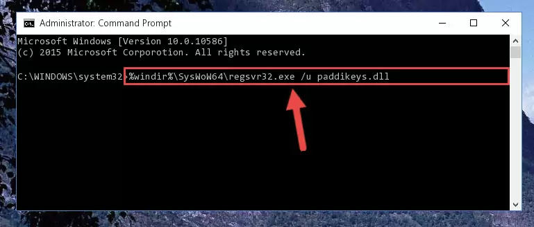 Reregistering the Paddikeys.dll library in the system (for 64 Bit)