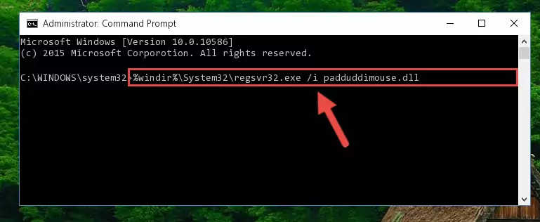 Cleaning the problematic registry of the Padduddimouse.dll file from the Windows Registry Editor