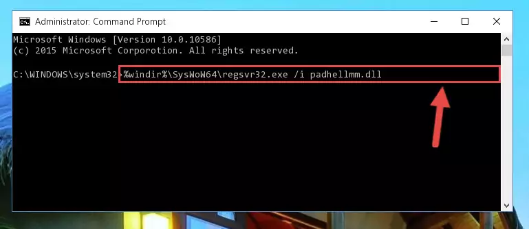 Cleaning the problematic registry of the Padhellmm.dll file from the Windows Registry Editor
