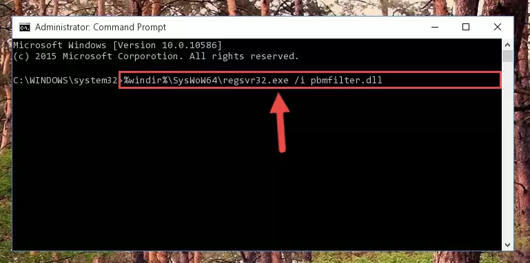 Uninstalling the Pbmfilter.dll file's broken registry from the Registry Editor (for 64 Bit)