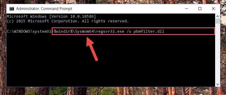 Creating a clean registry for the Pbmfilter.dll file (for 64 Bit)