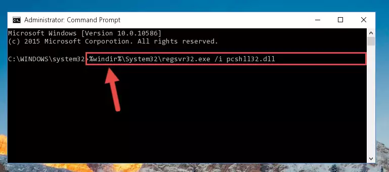 Uninstalling the Pcshll32.dll library from the system registry