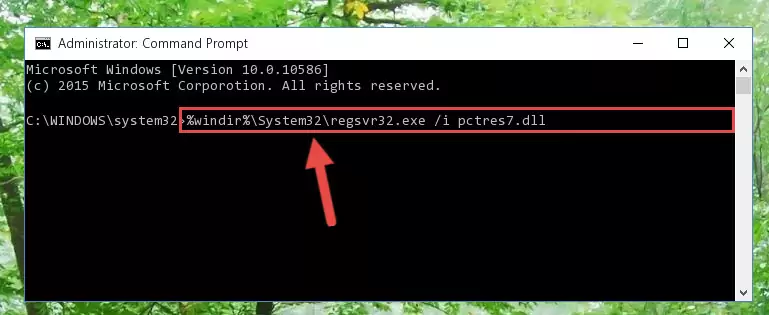 Deleting the damaged registry of the Pctres7.dll