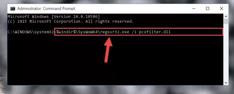 Deleting the damaged registry of the Pcxfilter.dll