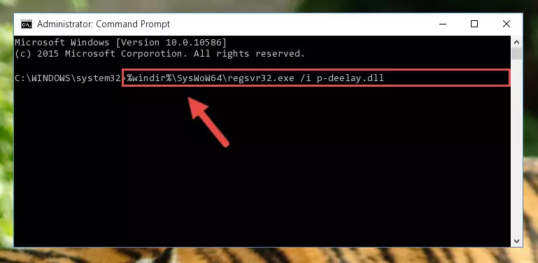 Uninstalling the P-deelay.dll library from the system registry