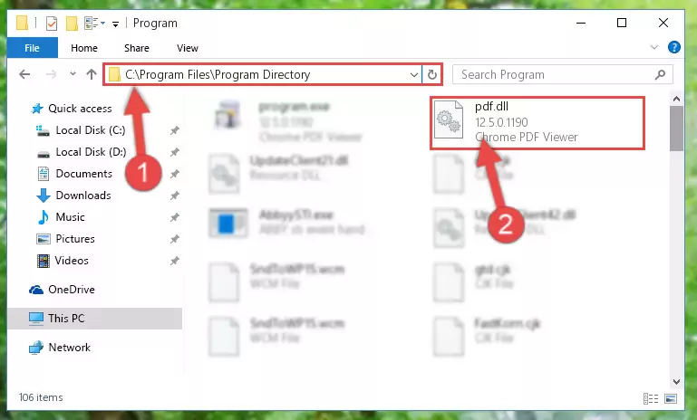 Uninstalling the broken registry of the Pdf.dll file from the Windows Registry Editor (for 64 Bit)