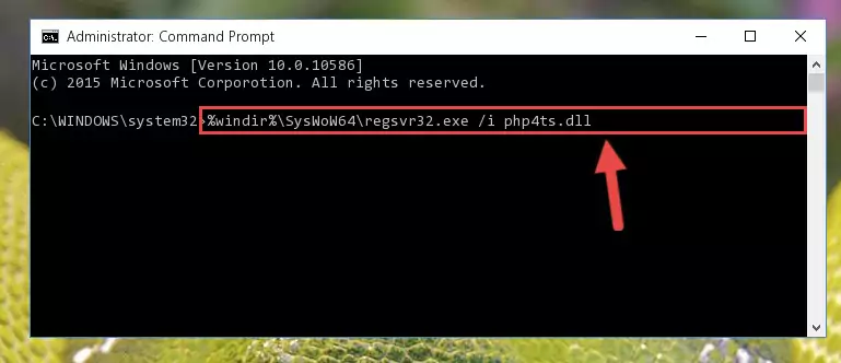 Deleting the damaged registry of the Php4ts.dll