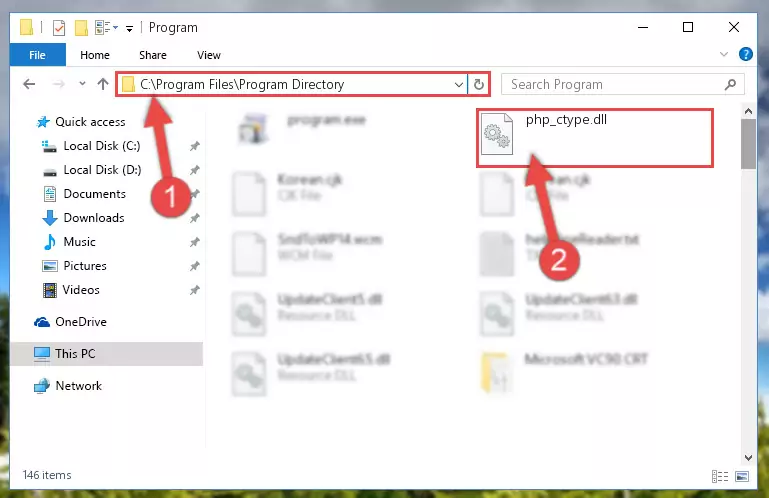 Uninstalling the Php_ctype.dll file's broken registry from the Registry Editor (for 64 Bit)