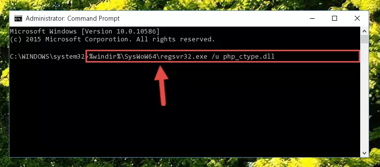 Creating a new registry for the Php_ctype.dll file in the Windows Registry Editor
