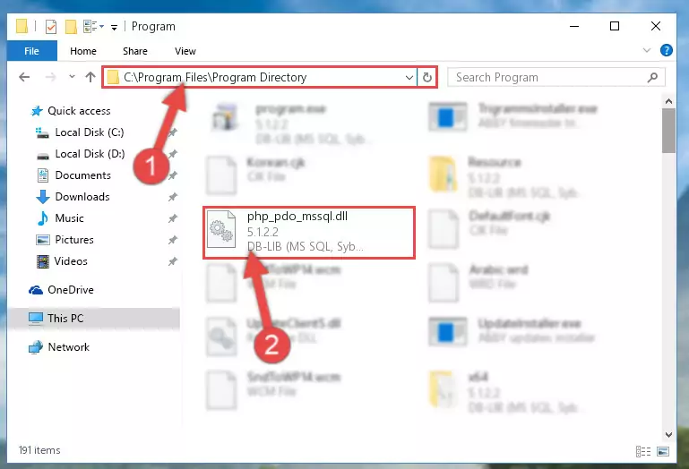 Uninstalling the Php_pdo_mssql.dll library's broken registry from the Registry Editor (for 64 Bit)