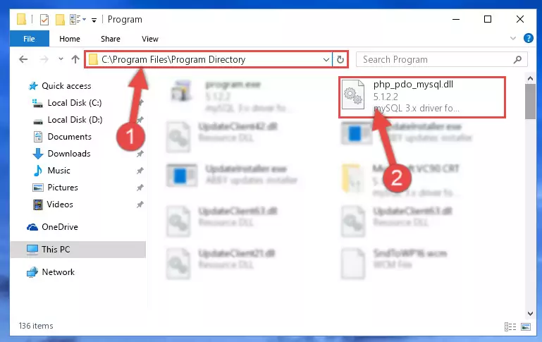 Choosing the Php_pdo_mysql.dll library