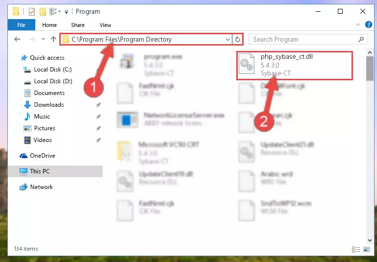 Choosing the Php_sybase_ct.dll library