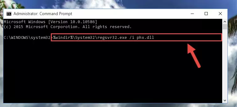Cleaning the problematic registry of the Phx.dll file from the Windows Registry Editor