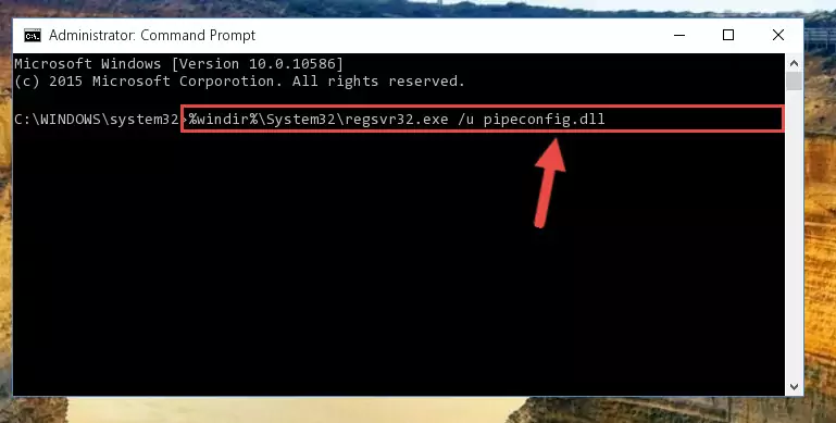 Creating a new registry for the Pipeconfig.dll file