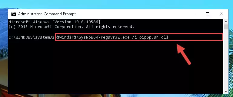 Uninstalling the broken registry of the Pipppush.dll library from the Windows Registry Editor (for 64 Bit)
