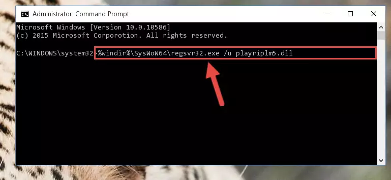 Reregistering the Playriplm5.dll file in the system