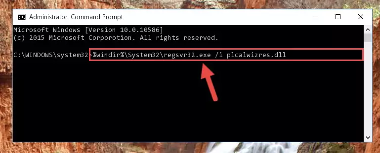 Deleting the damaged registry of the Plcalwizres.dll