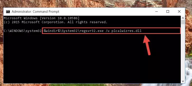 Creating a new registry for the Plcalwizres.dll file in the Windows Registry Editor