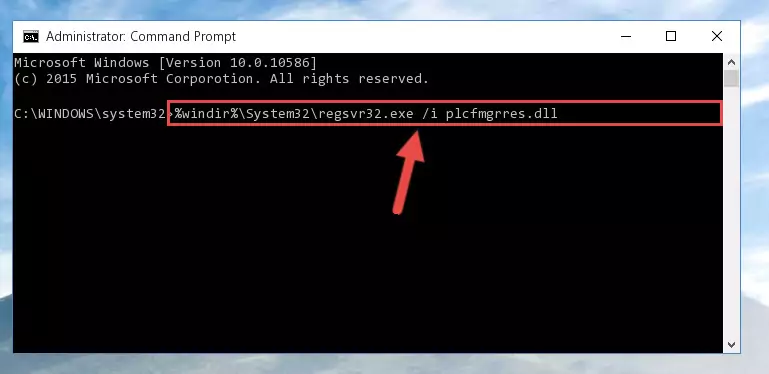 Reregistering the Plcfmgrres.dll library in the system (for 64 Bit)