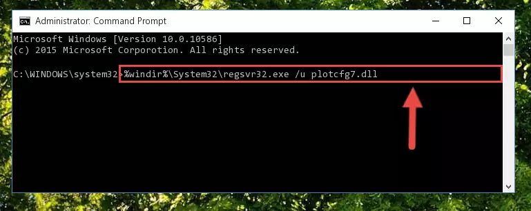 Extracting the Plotcfg7.dll library from the .zip file