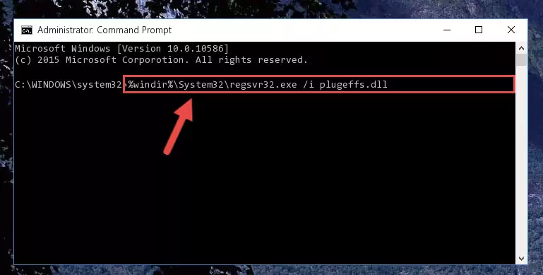 Deleting the damaged registry of the Plugeffs.dll