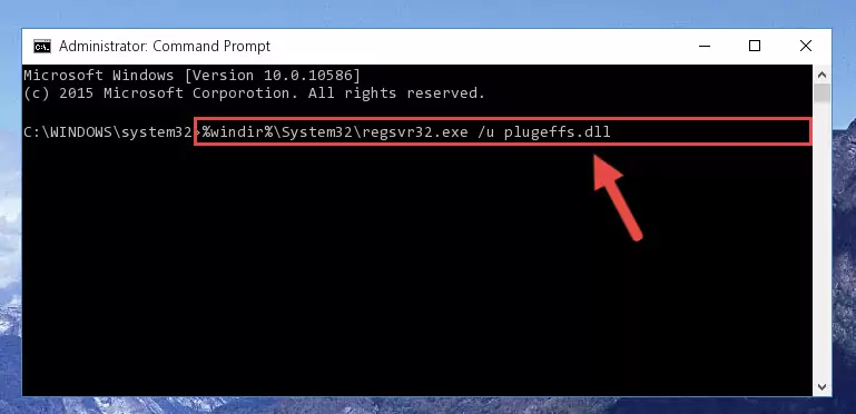 Creating a new registry for the Plugeffs.dll library in the Windows Registry Editor