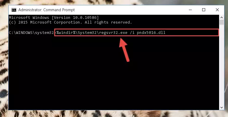 Reregistering the Pndx5016.dll file in the system (for 64 Bit)