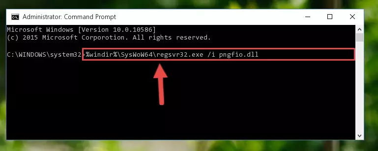 Uninstalling the Pngfio.dll file from the system registry