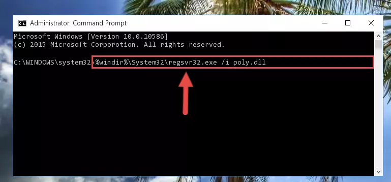 Deleting the damaged registry of the Poly.dll