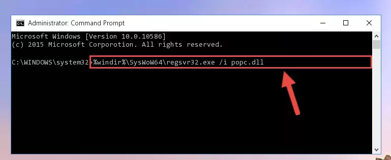 Deleting the Popc.dll file's problematic registry in the Windows Registry Editor