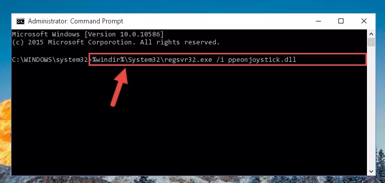 Cleaning the problematic registry of the Ppeonjoystick.dll library from the Windows Registry Editor