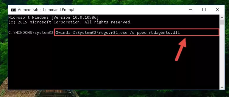 Extracting the Ppeonrbdagents.dll library from the .zip file