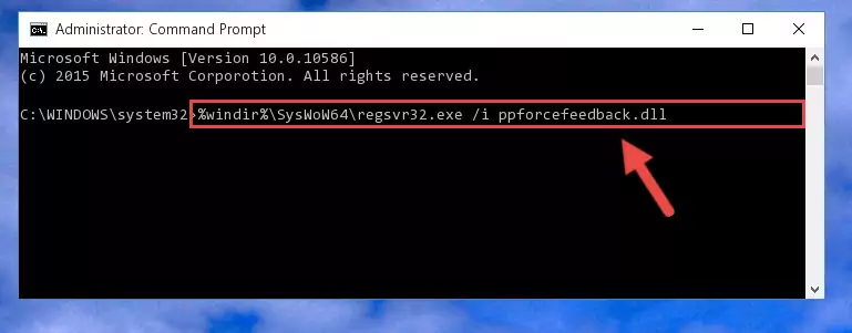Uninstalling the Ppforcefeedback.dll library from the system registry