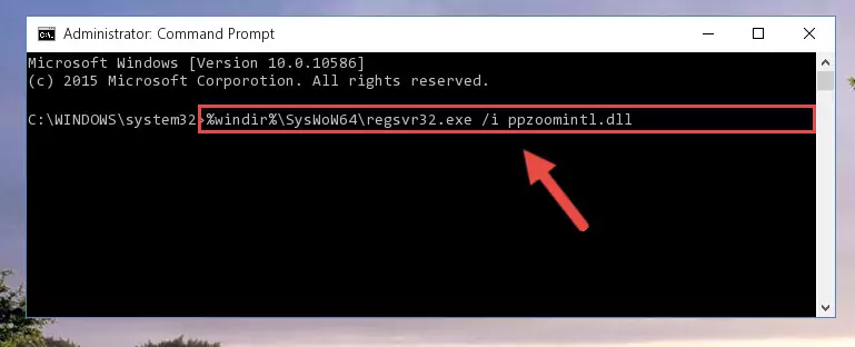 Uninstalling the Ppzoomintl.dll library's broken registry from the Registry Editor (for 64 Bit)