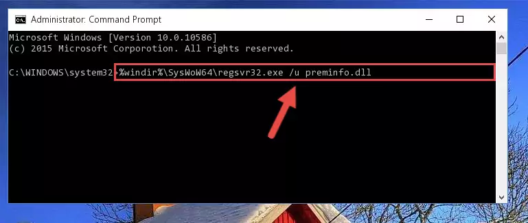 Making a clean registry for the Preminfo.dll library in Regedit (Windows Registry Editor)