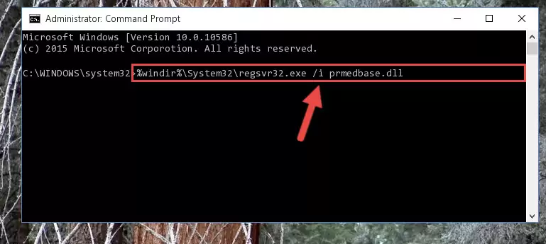 Reregistering the Prmedbase.dll file in the system (for 64 Bit)