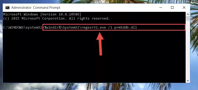 Uninstalling the Prmtddb.dll library from the system registry