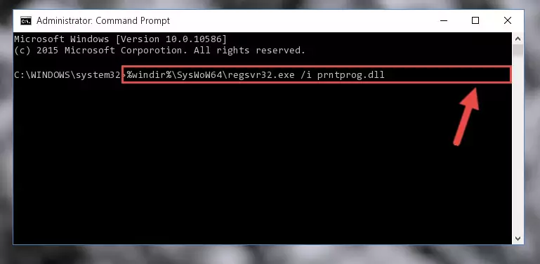 Deleting the Prntprog.dll library's problematic registry in the Windows Registry Editor