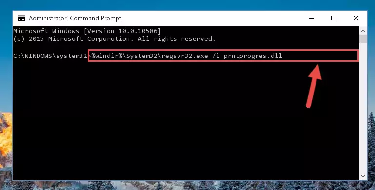 Cleaning the problematic registry of the Prntprogres.dll file from the Windows Registry Editor