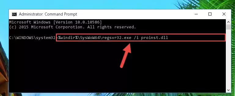 Uninstalling the Proinst.dll library's broken registry from the Registry Editor (for 64 Bit)
