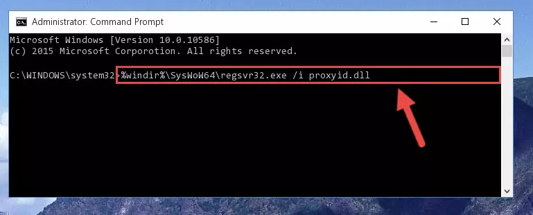 Deleting the damaged registry of the Proxyid.dll