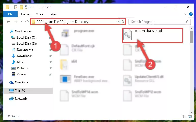Uninstalling the broken registry of the Psp_mixbass_m.dll library from the Windows Registry Editor (for 64 Bit)