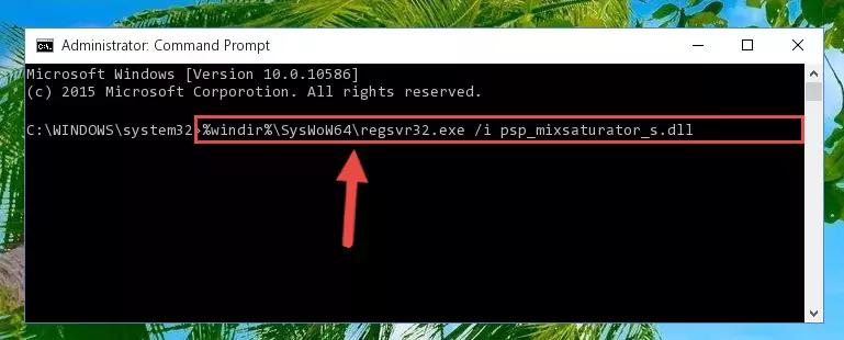 Deleting the Psp_mixsaturator_s.dll file's problematic registry in the Windows Registry Editor