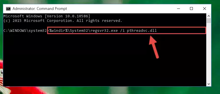 Deleting the Pthreadvc.dll file's problematic registry in the Windows Registry Editor
