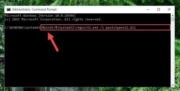Reregistering the Pywintypes22.dll file in the system (for 64 Bit)