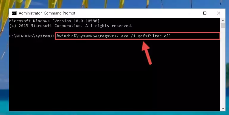 Cleaning the problematic registry of the Qdf1filter.dll library from the Windows Registry Editor