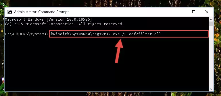 Creating a new registry for the Qdf2filter.dll file