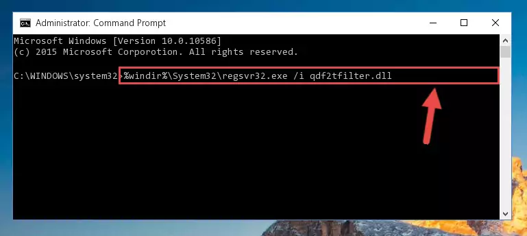 Cleaning the problematic registry of the Qdf2tfilter.dll file from the Windows Registry Editor